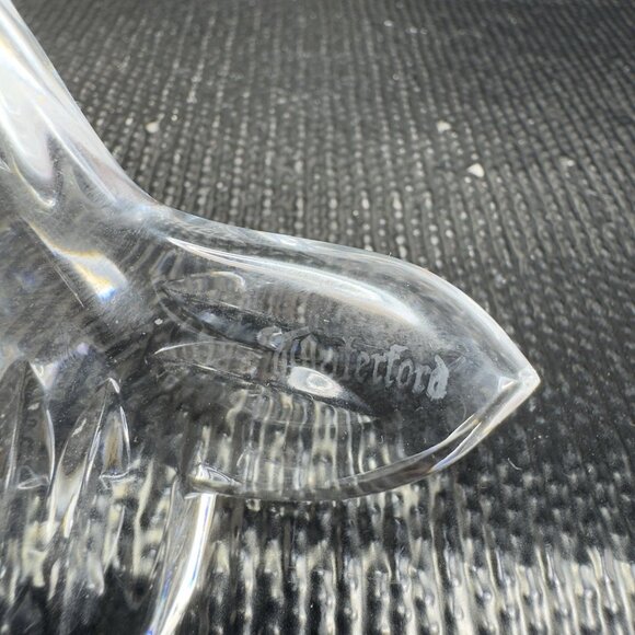 Vintage Waterford Clear Crystal Leaping Dolphin Figurine Paperweight VTG Marked - Picture 5 of 10